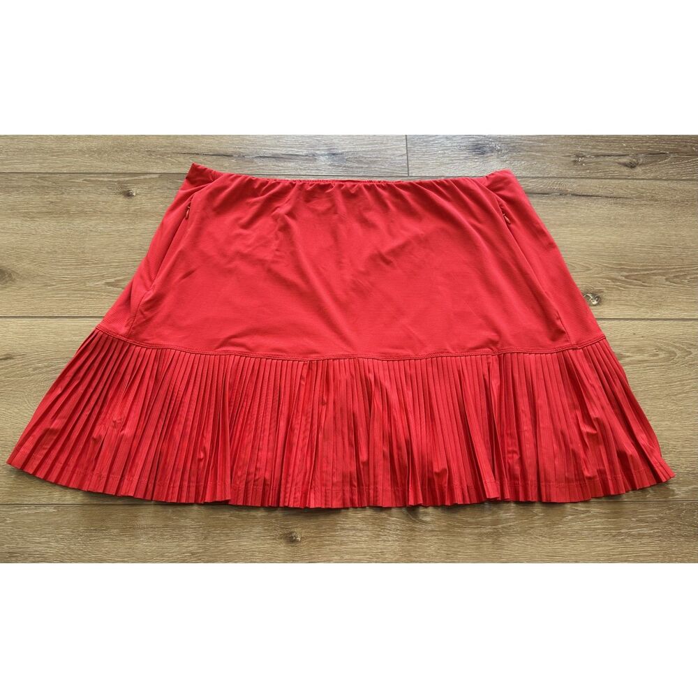 Women's Tail White Label Golf Skort Bright Red Pleated Bottom XXL Never Worn!